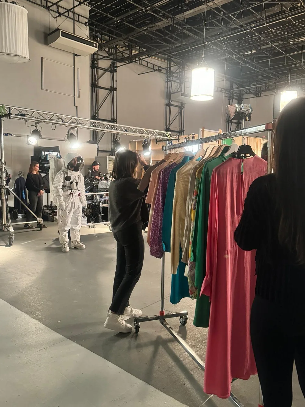 On set, behind the scenes